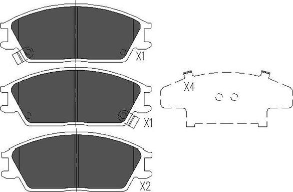 Kavo Parts KBP-3028 - Bremžu uzliku kompl., Disku bremzes www.autospares.lv