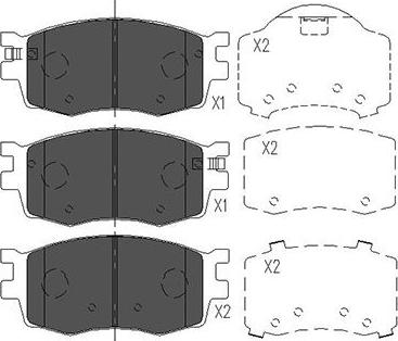 Kavo Parts KBP-3022 - Bremžu uzliku kompl., Disku bremzes www.autospares.lv