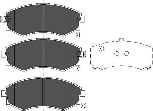 Kavo Parts KBP-3027 - Bremžu uzliku kompl., Disku bremzes www.autospares.lv