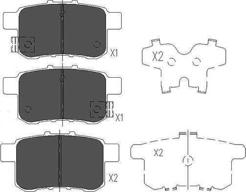 Kavo Parts KBP-2044 - Bremžu uzliku kompl., Disku bremzes autospares.lv