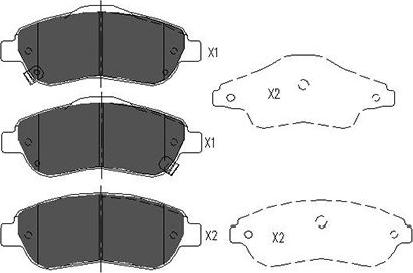 Kavo Parts KBP-2041 - Brake Pad Set, disc brake www.autospares.lv