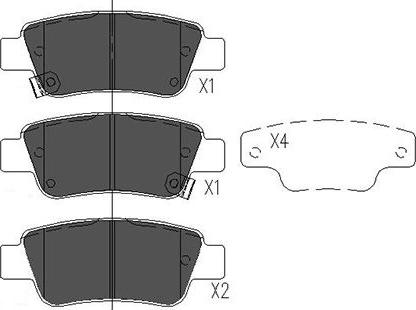 Kavo Parts KBP-2042 - Bremžu uzliku kompl., Disku bremzes autospares.lv