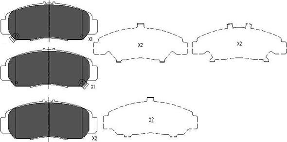 Kavo Parts KBP-2047 - Тормозные колодки, дисковые, комплект www.autospares.lv