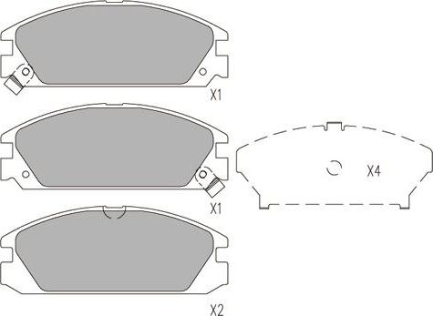 Kavo Parts KBP-2055 - Bremžu uzliku kompl., Disku bremzes www.autospares.lv