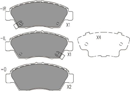 Kavo Parts KBP-2056 - Bremžu uzliku kompl., Disku bremzes autospares.lv