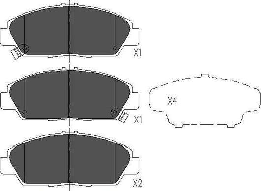 Kavo Parts KBP-2005 - Brake Pad Set, disc brake www.autospares.lv