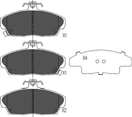 Kavo Parts KBP-2006 - Brake Pad Set, disc brake www.autospares.lv