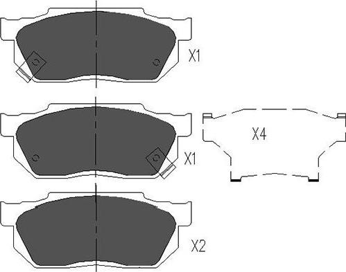 Kavo Parts KBP-2001 - Brake Pad Set, disc brake www.autospares.lv