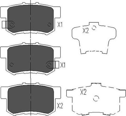 Kavo Parts KBP-2008 - Тормозные колодки, дисковые, комплект www.autospares.lv