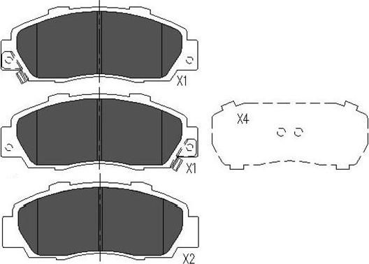 Kavo Parts KBP-2002 - Тормозные колодки, дисковые, комплект www.autospares.lv