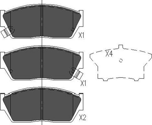 Kavo Parts KBP-2016 - Brake Pad Set, disc brake www.autospares.lv