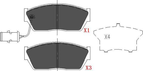 Kavo Parts KBP-2018 - Bremžu uzliku kompl., Disku bremzes www.autospares.lv