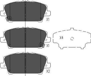 Kavo Parts KBP-2013 - Bremžu uzliku kompl., Disku bremzes www.autospares.lv