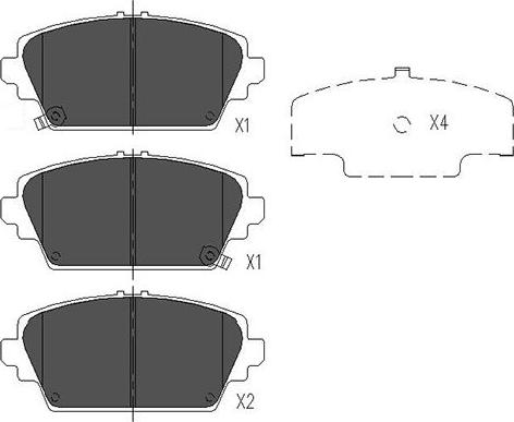 Kavo Parts KBP-2012 - Bremžu uzliku kompl., Disku bremzes www.autospares.lv