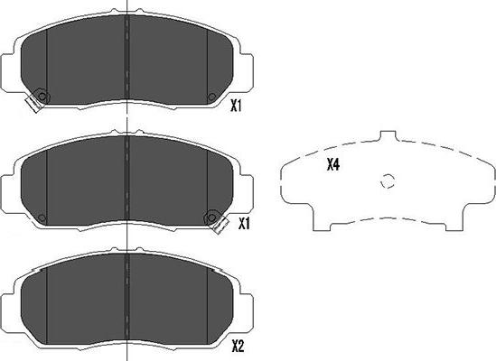 Kavo Parts KBP-2037 - Bremžu uzliku kompl., Disku bremzes autospares.lv