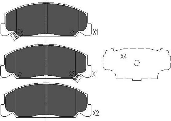 Kavo Parts KBP-2024 - Brake Pad Set, disc brake www.autospares.lv