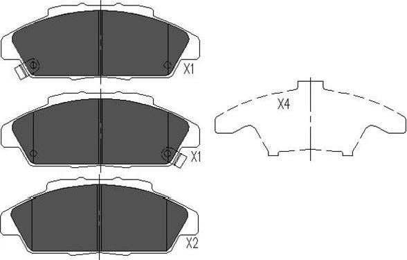 Kavo Parts KBP-2025 - Brake Pad Set, disc brake www.autospares.lv