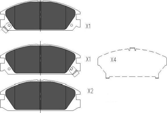 Kavo Parts KBP-2020 - Тормозные колодки, дисковые, комплект www.autospares.lv