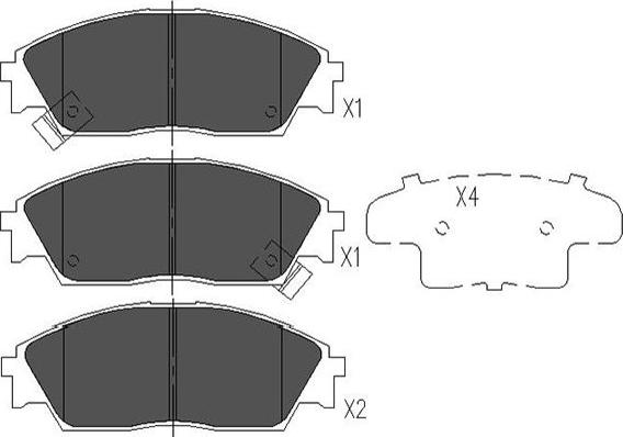 Kavo Parts KBP-2022 - Brake Pad Set, disc brake www.autospares.lv