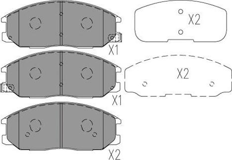 Kavo Parts KBP-7509 - Brake Pad Set, disc brake www.autospares.lv