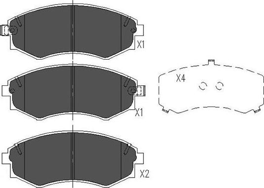 Kavo Parts KBP-7504 - Bremžu uzliku kompl., Disku bremzes autospares.lv