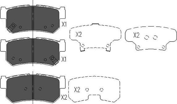 Kavo Parts KBP-7501 - Brake Pad Set, disc brake www.autospares.lv