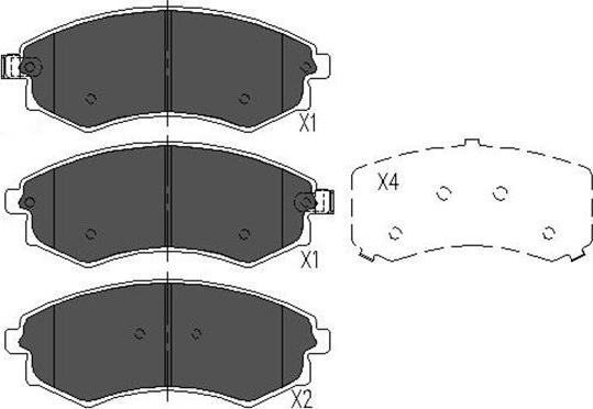 Kavo Parts KBP-7507 - Bremžu uzliku kompl., Disku bremzes www.autospares.lv