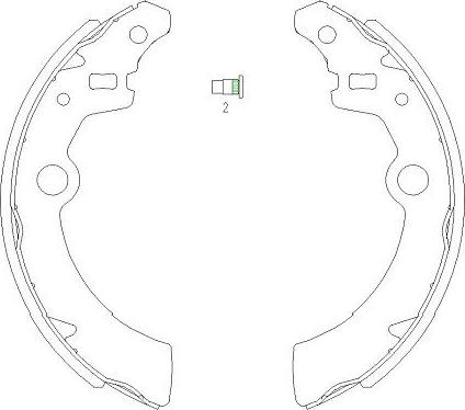 Kavo Parts KBS-8907 - Bremžu loku komplekts www.autospares.lv