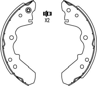 Kavo Parts KBS-3902 - Bremžu loku komplekts www.autospares.lv