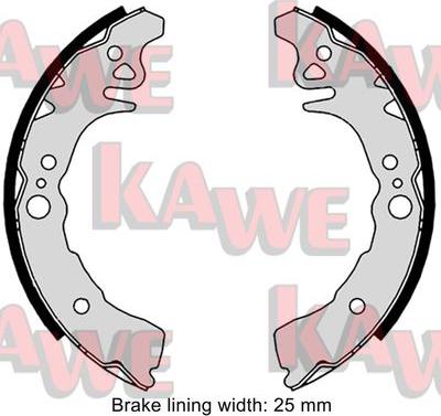 Kawe 09010 - Bremžu loku komplekts www.autospares.lv