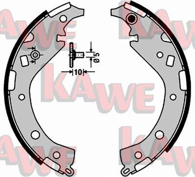 Kawe 09170 - Bremžu loku komplekts www.autospares.lv