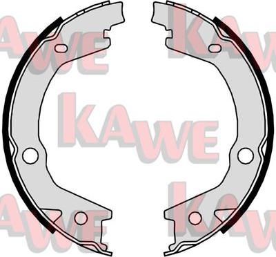 Kawe 09800 - Brake Shoe Set, parking brake www.autospares.lv