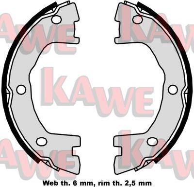 Kawe 09250 - Bremžu loku kompl., Stāvbremze www.autospares.lv