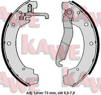 Kawe 04570 - Bremžu loku komplekts www.autospares.lv