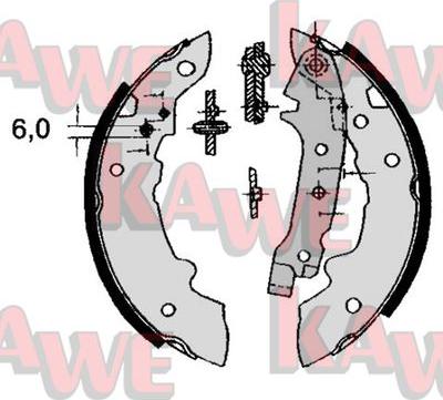 Kawe 04320 - Brake Shoe Set www.autospares.lv