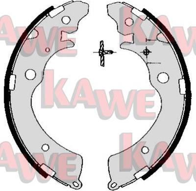 Kawe 05690 - Комплект тормозных колодок, барабанные www.autospares.lv