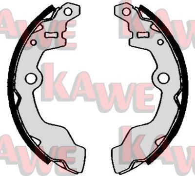 Kawe 05080 - Комплект тормозных колодок, барабанные www.autospares.lv