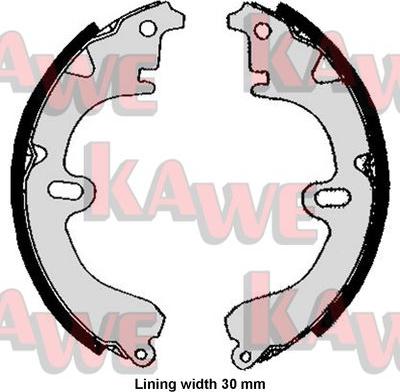 Kawe 05860 - Brake Shoe Set www.autospares.lv