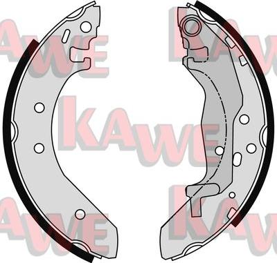 Kawe 06040 - Комплект тормозных колодок, барабанные www.autospares.lv