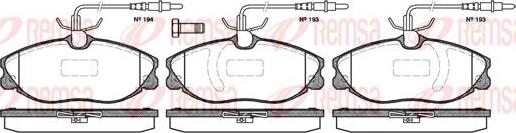 Kawe 0604 14 - Bremžu uzliku kompl., Disku bremzes www.autospares.lv