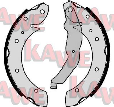 Kawe 06860 - Brake Shoe Set www.autospares.lv