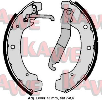 Kawe 06740 - Bremžu loku komplekts www.autospares.lv