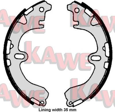 Kawe 06720 - Brake Shoe Set www.autospares.lv