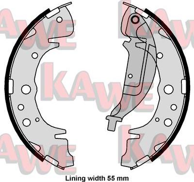 Kawe 01061 - Bremžu loku komplekts www.autospares.lv