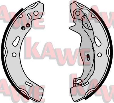 Kawe 01004 - Bremžu loku komplekts www.autospares.lv