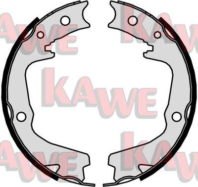 Kawe 01031 - Brake Shoe Set, parking brake www.autospares.lv