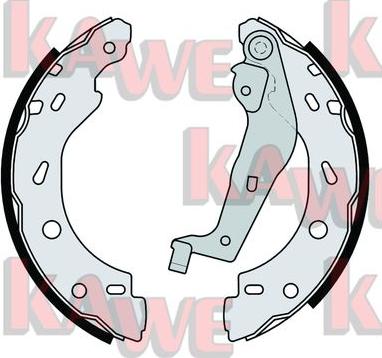 Kawe 01191 - Комплект тормозных колодок, барабанные www.autospares.lv