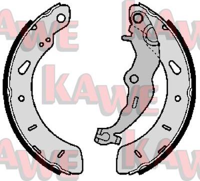 Kawe 01132 - Комплект тормозных колодок, барабанные www.autospares.lv