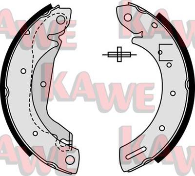 Kawe 08500 - Bremžu loku komplekts www.autospares.lv