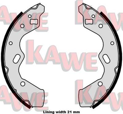 Kawe 08050 - Bremžu loku komplekts www.autospares.lv